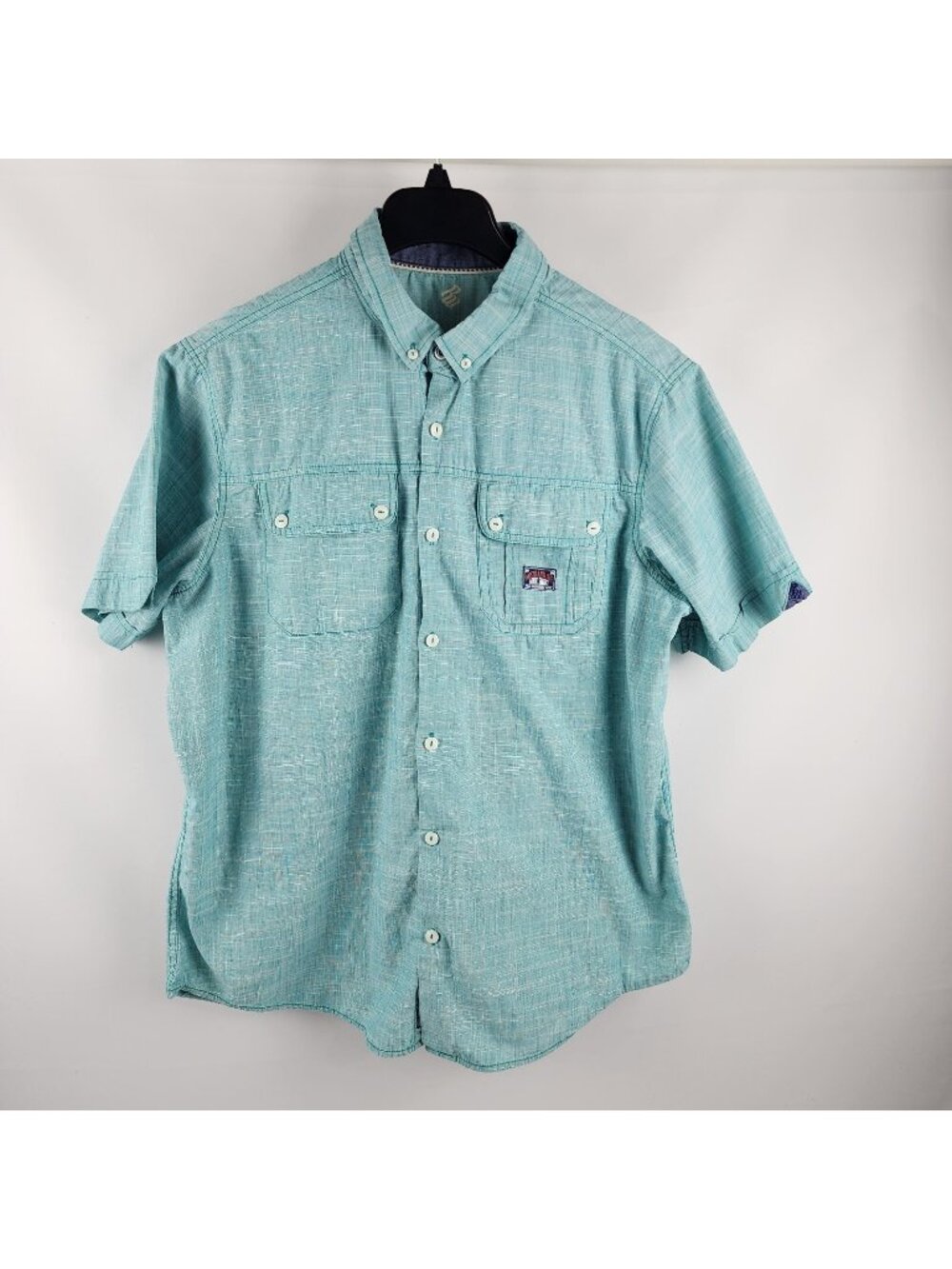 Rocawear Shirt Mens 2XL Green Classic Work S/S Button Up